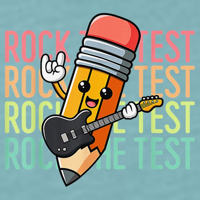 Rock The Test Dont Stress Just Do Your Best Teacher Testing Sueded Cloud Jersey T-Shirt