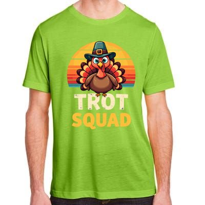 Retro Turkey Trot Squad Thanksgiving Day Harvest Festival Gift Adult ChromaSoft Performance T-Shirt