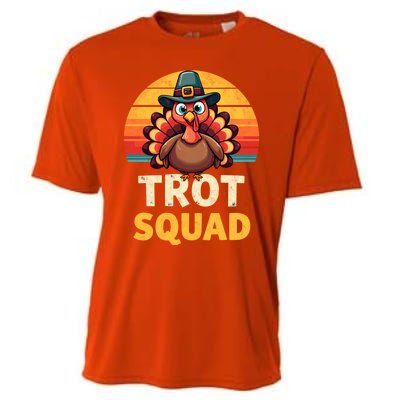 Retro Turkey Trot Squad Thanksgiving Day Harvest Festival Gift Cooling Performance Crew T-Shirt