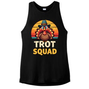 Retro Turkey Trot Squad Thanksgiving Day Harvest Festival Gift Ladies PosiCharge Tri-Blend Wicking Tank