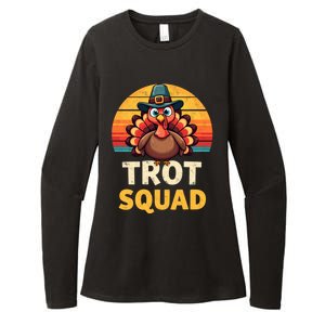 Retro Turkey Trot Squad Thanksgiving Day Harvest Festival Gift Womens CVC Long Sleeve Shirt