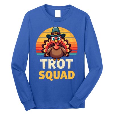 Retro Turkey Trot Squad Thanksgiving Day Harvest Festival Gift Long Sleeve Shirt