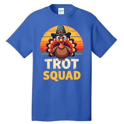 Retro Turkey Trot Squad Thanksgiving Day Harvest Festival Gift Tall T-Shirt