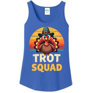 Retro Turkey Trot Squad Thanksgiving Day Harvest Festival Gift Ladies Essential Tank