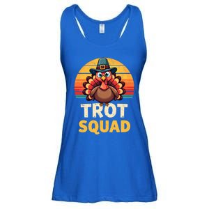 Retro Turkey Trot Squad Thanksgiving Day Harvest Festival Gift Ladies Essential Flowy Tank