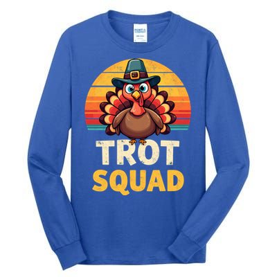 Retro Turkey Trot Squad Thanksgiving Day Harvest Festival Gift Tall Long Sleeve T-Shirt