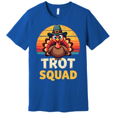 Retro Turkey Trot Squad Thanksgiving Day Harvest Festival Gift Premium T-Shirt