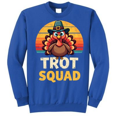 Retro Turkey Trot Squad Thanksgiving Day Harvest Festival Gift Tall Sweatshirt