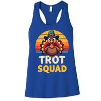 Retro Turkey Trot Squad Thanksgiving Day Harvest Festival Gift Women's Racerback Tank