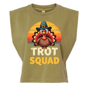 Retro Turkey Trot Squad Thanksgiving Day Harvest Festival Gift Garment-Dyed Women's Muscle Tee