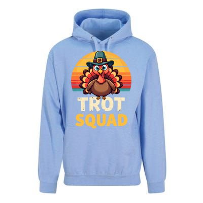 Retro Turkey Trot Squad Thanksgiving Day Harvest Festival Gift Unisex Surf Hoodie