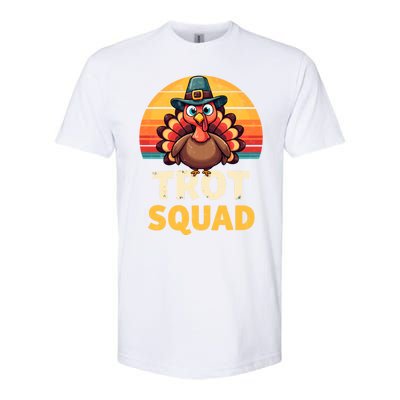 Retro Turkey Trot Squad Thanksgiving Day Harvest Festival Gift Softstyle CVC T-Shirt