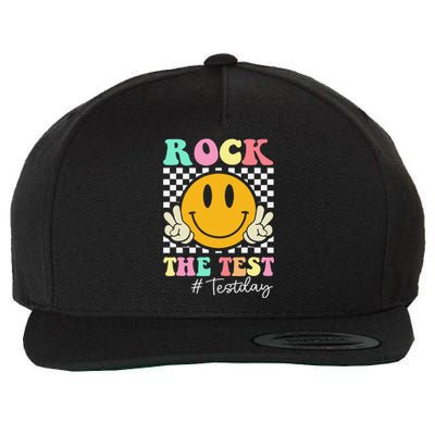 Rock The Test Retro Smile Teacher Testing Test Day Wool Snapback Cap