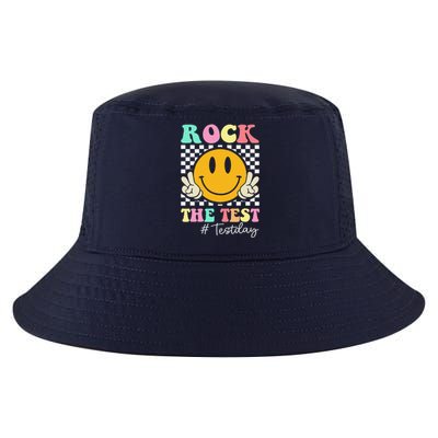 Rock The Test Retro Smile Teacher Testing Test Day Cool Comfort Performance Bucket Hat