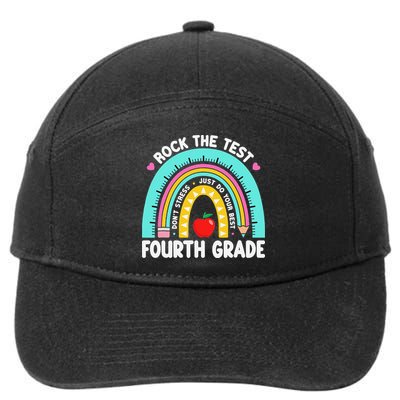 Rock The Test Day 4th Grade Teacher Fourth Grade Testing 7-Panel Snapback Hat