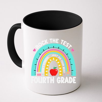 Rock The Test Day 4th Grade Teacher Fourth Grade Testing Mug