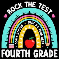 Rock The Test Day 4th Grade Teacher Fourth Grade Testing 16 in Basic Backpack