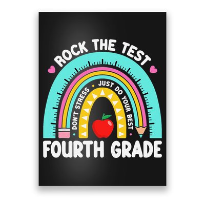 Rock The Test Day 4th Grade Teacher Fourth Grade Testing Poster