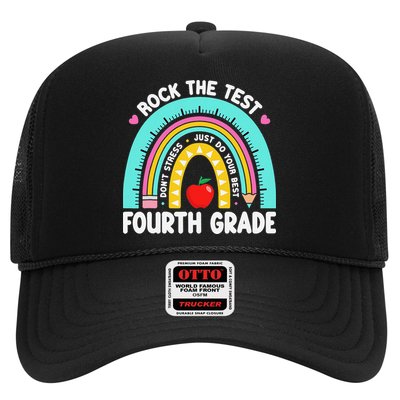 Rock The Test Day 4th Grade Teacher Fourth Grade Testing Trucker Hat