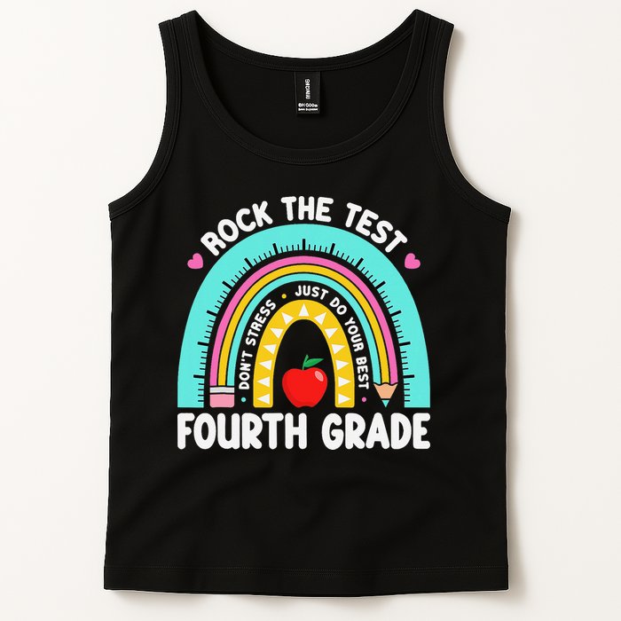 Rock The Test Day 4th Grade Teacher Fourth Grade Testing Tank Top
