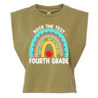 Rock The Test Day 4th Grade Teacher Fourth Grade Testing Garment-Dyed Women's Muscle Tee