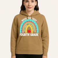 Rock The Test Day 4th Grade Teacher Fourth Grade Testing Hoodie