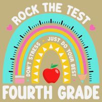 Rock The Test Day 4th Grade Teacher Fourth Grade Testing Cooling Performance Long Sleeve Crew