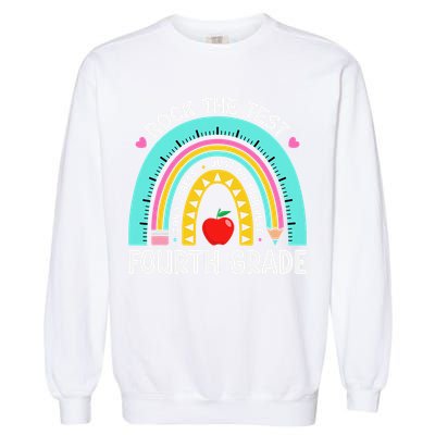Rock The Test Day 4th Grade Teacher Fourth Grade Testing Garment-Dyed Sweatshirt