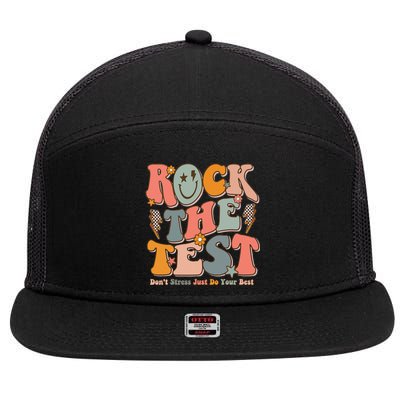 Rock The Test Testing Day DonT Stress Do Your Best Test Day 7 Panel Mesh Trucker Snapback Hat