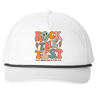 Rock The Test Testing Day DonT Stress Do Your Best Test Day Snapback Five-Panel Rope Hat