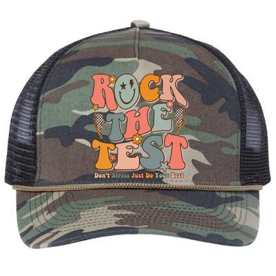 Rock The Test Testing Day DonT Stress Do Your Best Test Day Retro Rope Trucker Hat Cap