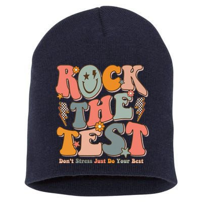 Rock The Test Testing Day DonT Stress Do Your Best Test Day Short Acrylic Beanie