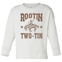 Rootin Two Tin 2nd Birthday 2 Year Old Western Cowboy Bday Toddler Long Sleeve Shirt