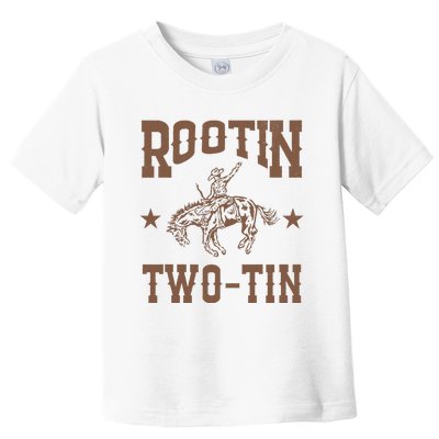 Rootin Two Tin 2nd Birthday 2 Year Old Western Cowboy Bday Toddler T-Shirt