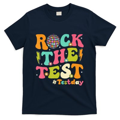 Rock The Test Testing Day Retro Motivational Teacher Student T-Shirt