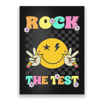 Rock The Test Testing Day Retro Motivational Teacher Student Poster