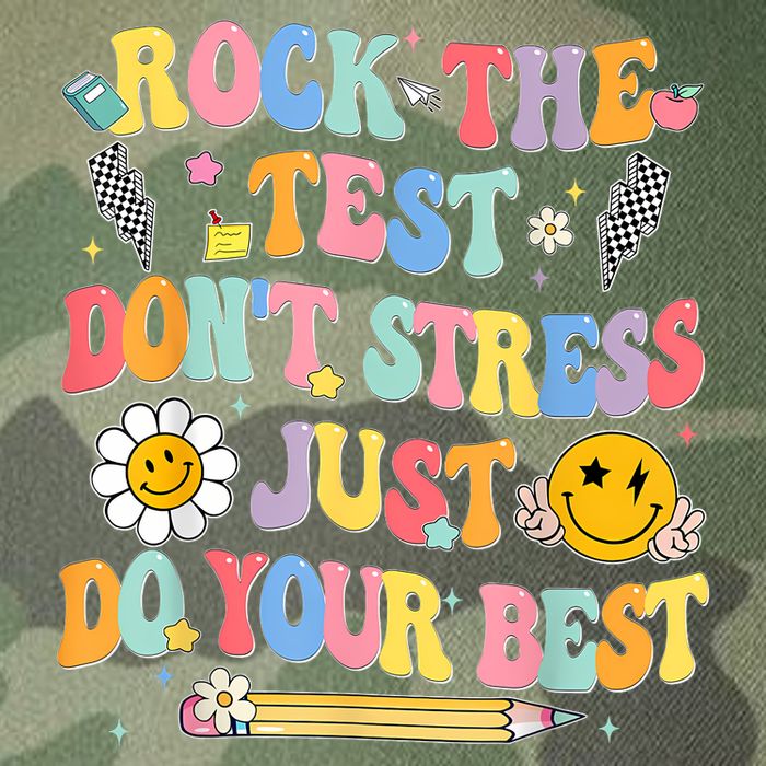 Rock The Test Do Your Best Testing Day Teacher Legacy Tie Dye Trucker Hat