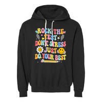 Rock The Test Do Your Best Testing Day Teacher Garment-Dyed Fleece Hoodie