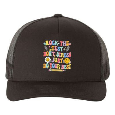 Rock The Test Do Your Best Testing Day Teacher Yupoong Adult 5-Panel Trucker Hat