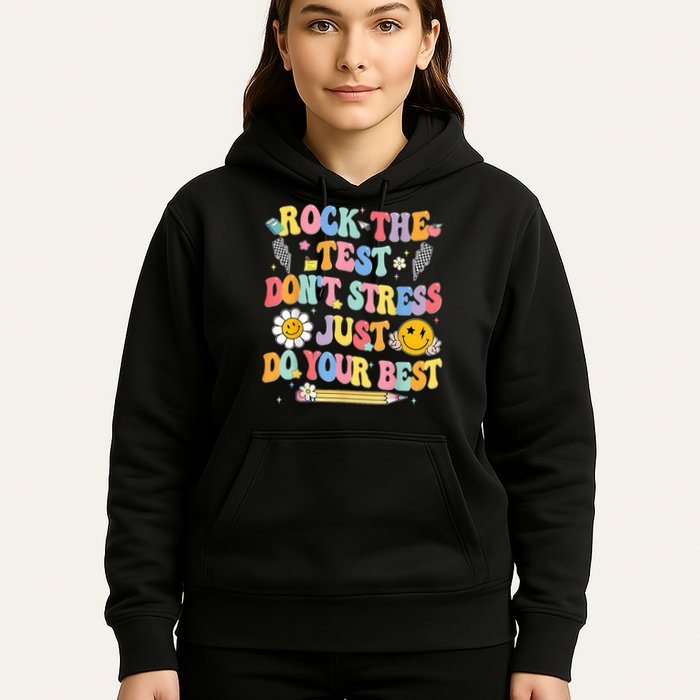 Rock The Test Do Your Best Testing Day Teacher Hoodie
