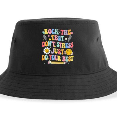 Rock The Test Do Your Best Testing Day Teacher Sustainable Bucket Hat