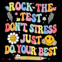 Rock The Test Do Your Best Testing Day Teacher Hooded Wearable Blanket