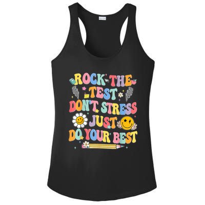 Rock The Test Do Your Best Testing Day Teacher Ladies PosiCharge Competitor Racerback Tank