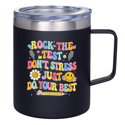 Rock The Test Do Your Best Testing Day Teacher 12oz Stainless Steel Coffee Mug
