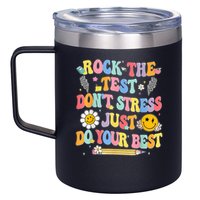 Rock The Test Do Your Best Testing Day Teacher 12oz Stainless Steel Coffee Mug