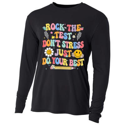 Rock The Test Do Your Best Testing Day Teacher Cooling Performance Long Sleeve Crew