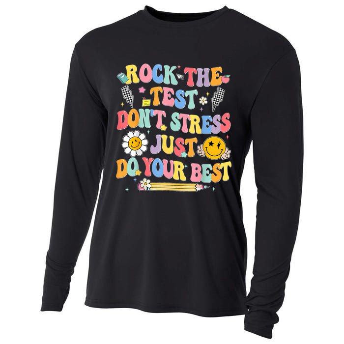 Rock The Test Do Your Best Testing Day Teacher Cooling Performance Long Sleeve Crew