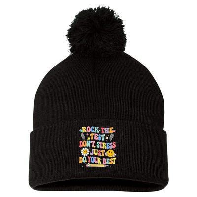 Rock The Test Do Your Best Testing Day Teacher Pom Pom 12in Knit Beanie