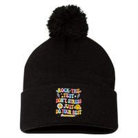 Rock The Test Do Your Best Testing Day Teacher Pom Pom 12in Knit Beanie