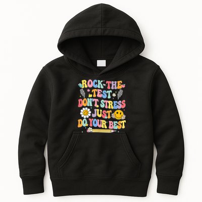 Rock The Test Do Your Best Testing Day Teacher Kids Hoodie